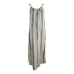 Roxy Dress Womens Size XS Blue White Striped Beachy Long Flowy Vacation Summer